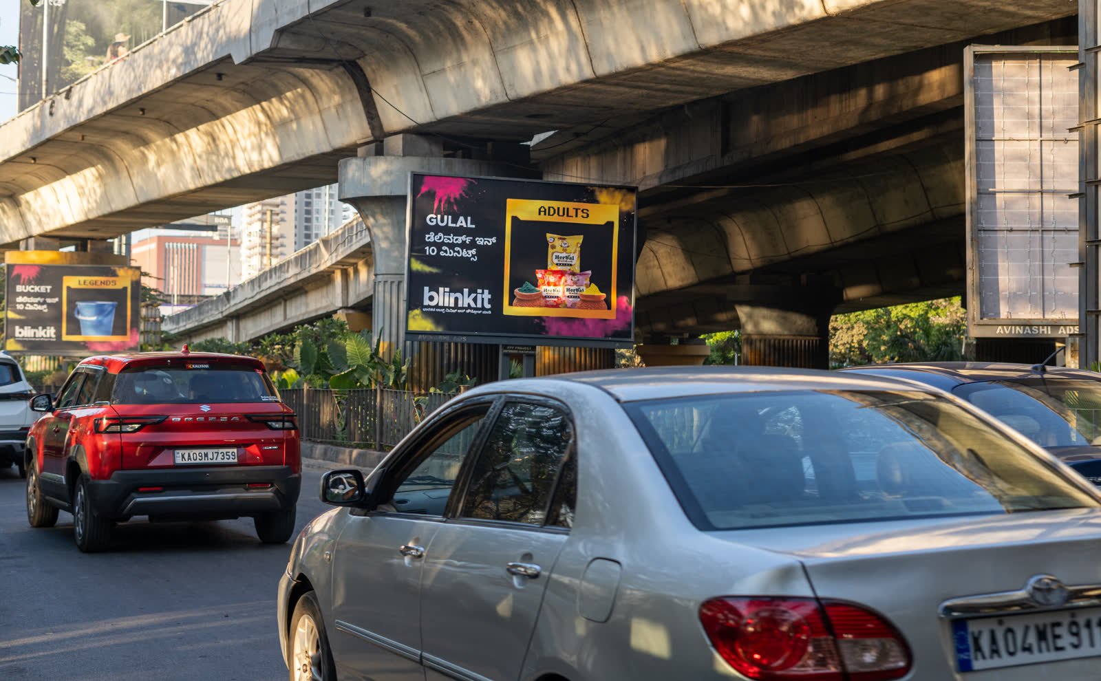 Morning hoarding campaign installation in Bengaluru